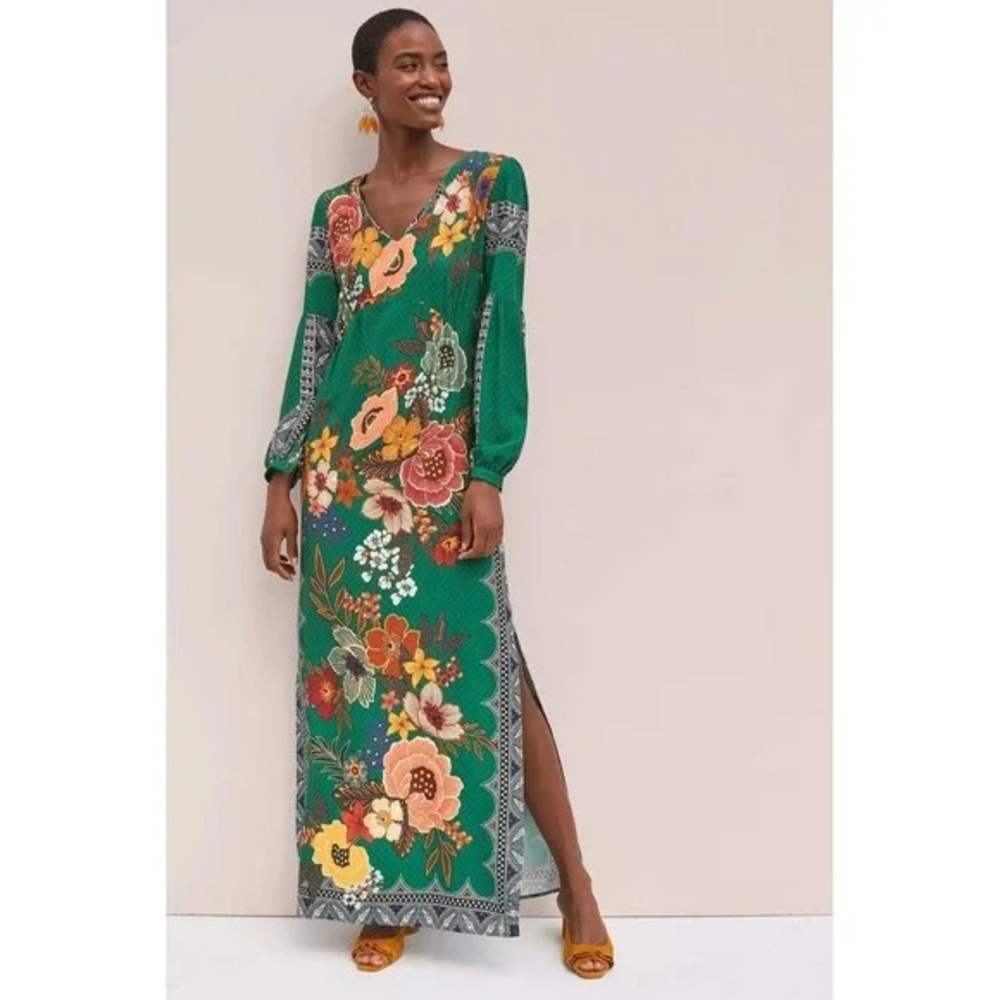 Farm Rio verdor Green Maxi Dress